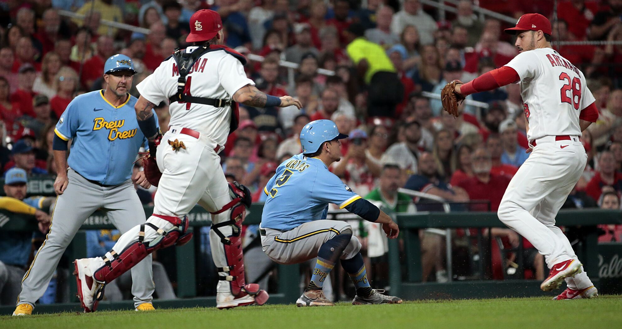 Cardinals, Brewers at Busch
